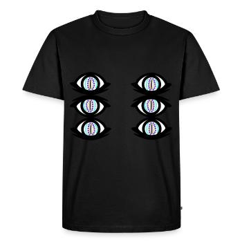 Eye Eyes Fantasy Chaman Spirituel Occulte - T-shirt Premium bio Homme - noir - Devant - Nico (187cm)