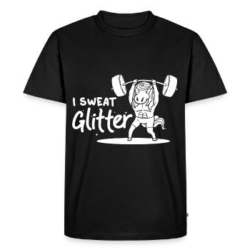 Unicorn Muscle Workout Fitness Training Sport - Men's Premium Organic T-Shirt - black - Front - Nico (187cm)