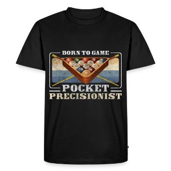 Gagnant des balles de billard - T-shirt Premium bio Homme - noir - Devant - Nico (187cm)