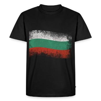 Bulgarie Vintage - T-shirt Premium bio Homme - noir - Devant - Nico (187cm)