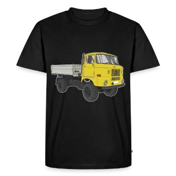 W50 Truck NVA Construction Sites W50 GDR - Men's Premium Organic T-Shirt - black - Front - Nico (187cm)