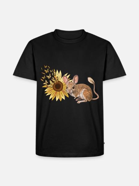 Chinchilla Rodent Flower Fantasy Butterfly - Men's Premium Organic T-Shirt - black