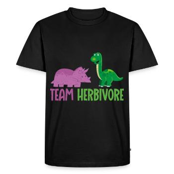 Team Herbivore Vegan Vegetarian - Men's Premium Organic T-Shirt - black - Front - Nico (187cm)