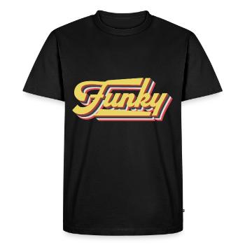 Rétro funky - T-shirt Premium bio Homme - noir - Devant - Nico (187cm)