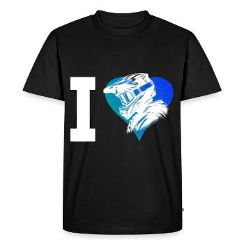Vététistes Hommes VTT VTT Femmes - T-shirt Premium bio Homme - noir - Devant - Nico (187cm)