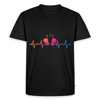 Boxing Heartbeat - Men's Premium Organic T-Shirt - black - Front - Nico (187cm)