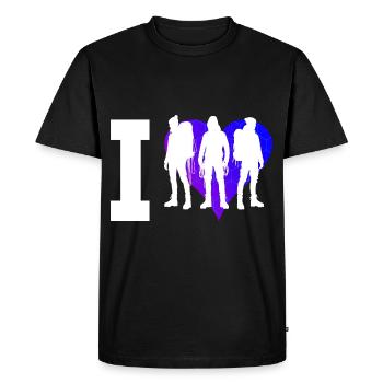 Grimpeur Bloc Femmes Bloc - T-shirt Premium bio Homme - noir - Devant - Nico (187cm)