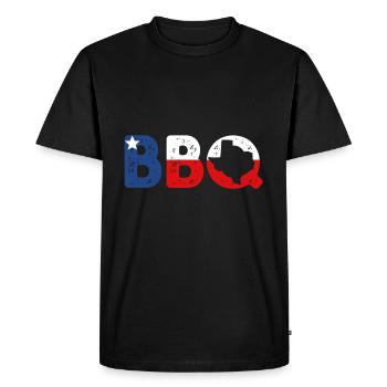 BBQ in Texas Girllmeister Shirt - Men's Premium Organic T-Shirt - black - Front - Nico (187cm)