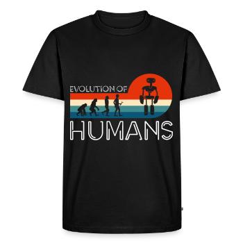Android Cyborg - T-shirt Premium bio Homme - noir - Devant - Nico (187cm)