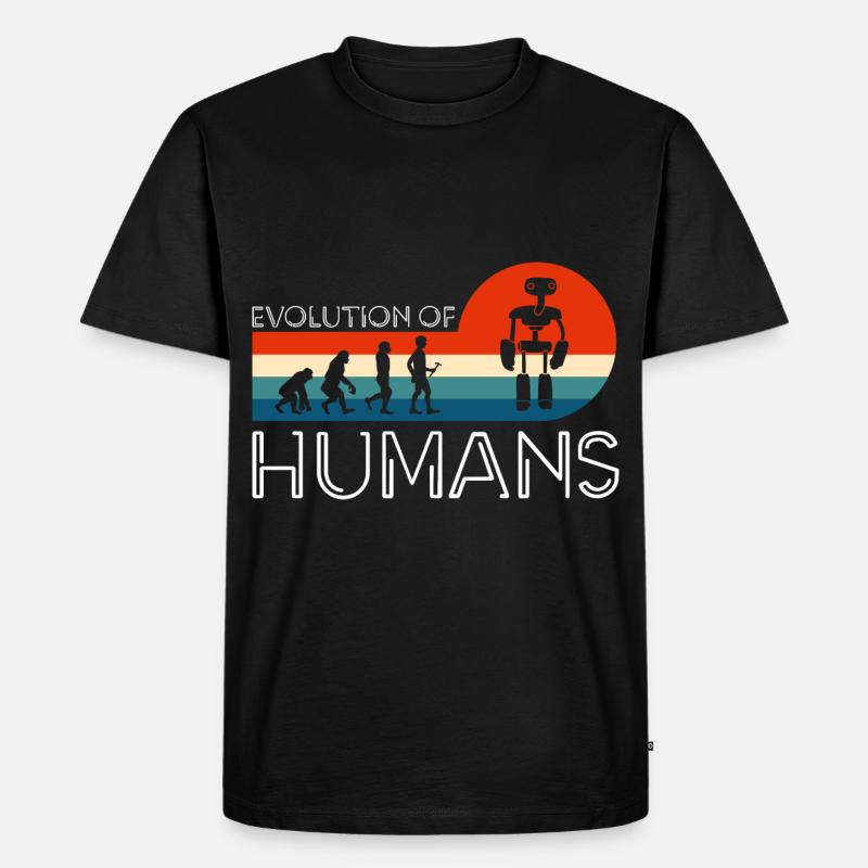 Android Cyborg - Männer Premium Bio T-Shirt - Schwarz