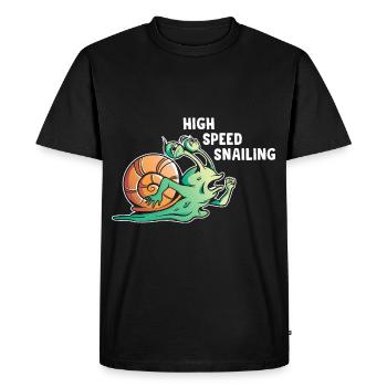 Snail lovers Snail owners sluggish running - Men's Premium Organic T-Shirt - black - Front - Nico (187cm)