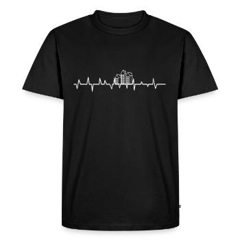 Chef de chantier Hausbau Eigenheim Richtfest Häuslebauer - T-shirt Premium bio Homme - noir - Devant - Nico (187cm)