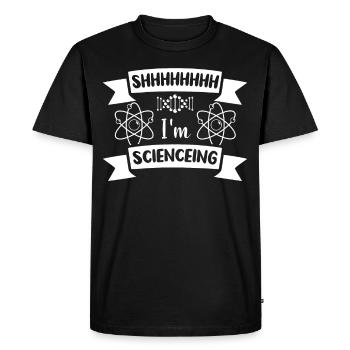 Scientists Researcher Science Saying - Men's Premium Organic T-Shirt - black - Front - Nico (187cm)