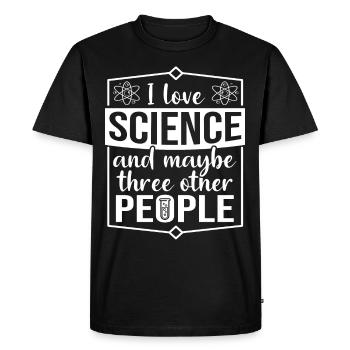 Science Scientists Researchers Saying - Men's Premium Organic T-Shirt - black - Front - Nico (187cm)