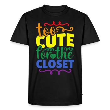 LGBT Gay Lesbienne Trop mignon pour la garde-robe - T-shirt Premium bio Homme - noir - Devant - Nico (187cm)