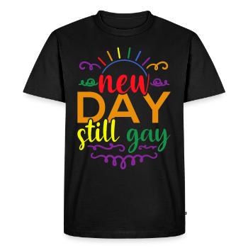 Gay Lesbienne LGBT Gay Disant Cadeau - T-shirt Premium bio Homme - noir - Devant - Nico (187cm)