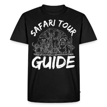 Safari Tour Guide Costume Africa Zoo Tour Tour - T-shirt Premium bio Homme - noir - Devant - Nico (187cm)