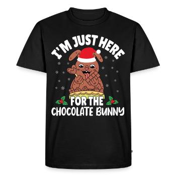 I'm just here for the Chocolate - Men's Premium Organic T-Shirt - black - Front - Nico (187cm)