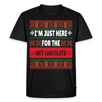 I'm just here for the Hot Chocolate - Men's Premium Organic T-Shirt - black - Front - Nico (187cm)