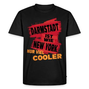 Darmstadt Germany saying is like New York - Men's Premium Organic T-Shirt - black - Front - Nico (187cm)