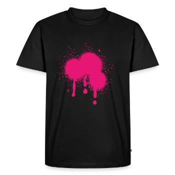 Graffiti Spray drip - Men's Premium Organic T-Shirt - black - Front - Nico (187cm)