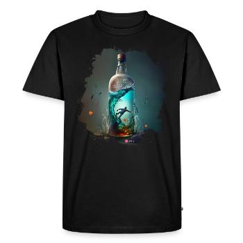 Alcohol Bottle HC - Männer Premium Bio T-Shirt - Schwarz - Vorne - Nico (187cm)