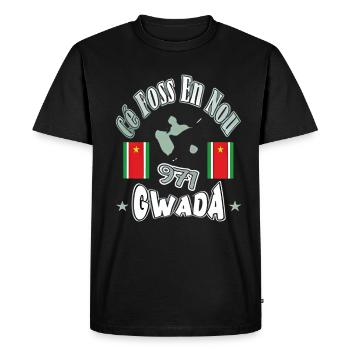 971 gwada ce foss en nou gwadloup - T-shirt Premium bio Homme - noir - Devant - Nico (187cm)