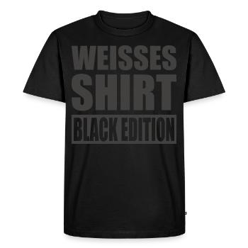 Sarcasm Black Edition: White Shirt Funny Goth - Men's Premium Organic T-Shirt - black - Front - Nico (187cm)