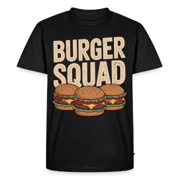 Chemise Team Cheeseburger - T-shirt Premium bio Homme - noir - Devant - Nico (187cm)