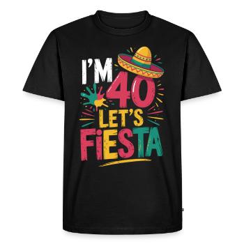 Chemise Fiesta 40e anniversaire - T-shirt Premium bio Homme - noir - Devant - Nico (187cm)