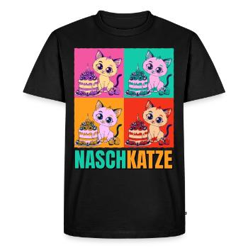 Gâteau pour chat dent sucrée Gâteau Snacking Pâtisserie Sucré - T-shirt Premium bio Homme - noir - Devant - Nico (187cm)