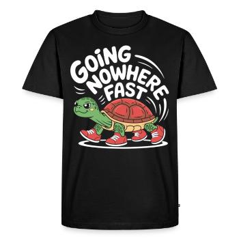 Rythme de tortue avec style - T-shirt Premium bio Homme - noir - Devant - Nico (187cm)