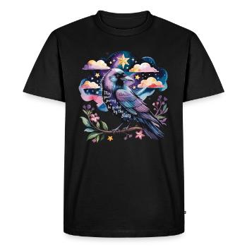 Sternenbote : Laissez-vous guider ! - T-shirt Premium bio Homme - noir - Devant - Nico (187cm)