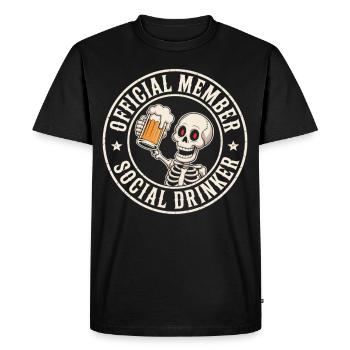 Consommation sociale avec style - T-shirt Premium bio Homme - noir - Devant - Nico (187cm)