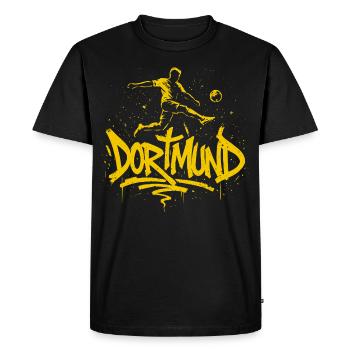 Fußball Dortmund - Männer Premium Bio T-Shirt - Schwarz - Vorne - Nico (187cm)