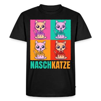Gâteau pour chat dent sucrée Gâteau Snacking Pâtisserie Sucré - T-shirt Premium bio Homme - noir - Devant - Nico (187cm)