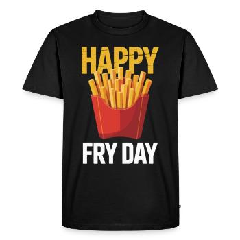 French Fries Friday - Fast-Food drôle en semaine - T-shirt Premium bio Homme - noir - Devant - Nico (187cm)