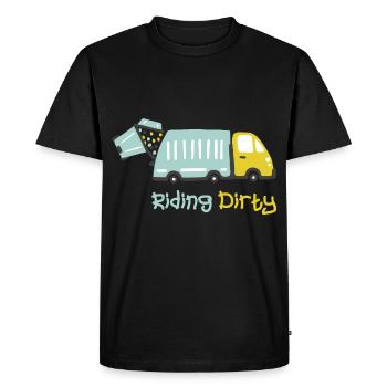 Driving a dirty garbage truck - Men's Premium Organic T-Shirt - black - Front - Nico (187cm)