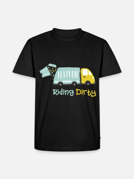 Driving a dirty garbage truck - Men's Premium Organic T-Shirt - black
