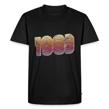 1983 Birthday - Men's Premium Organic T-Shirt - black - Front - Nico (187cm)