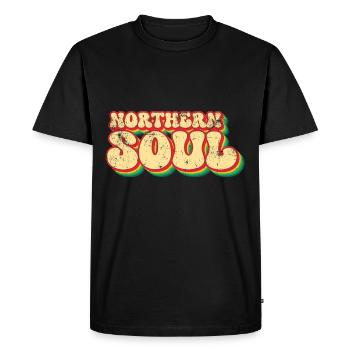 Northern Soul Retro - Men's Premium Organic T-Shirt - black - Front - Nico (187cm)