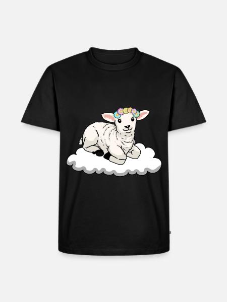 Schaf Schafe - Männer Premium Bio T-Shirt - Schwarz