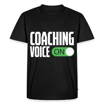 Coaching Voice On Coach Training - Men's Premium Organic T-Shirt - black - Front - Nico (187cm)