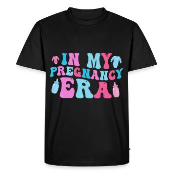 Dans mon ère de grossesse Annonce de bébé - T-shirt Premium bio Homme - noir - Devant - Nico (187cm)