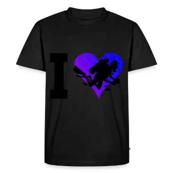 Plongeur Plongée sous-marine Taucher Scuba Taucher - T-shirt Premium bio Homme - noir - Devant - Nico (187cm)