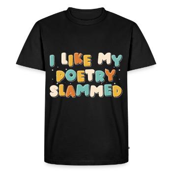 Poésie Auteur Plume - T-shirt Premium bio Homme - noir - Devant - Nico (187cm)