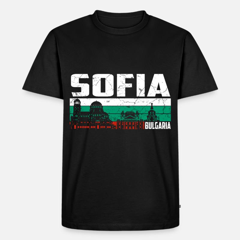Sofia Bulgarien - Männer Premium Bio T-Shirt - Schwarz