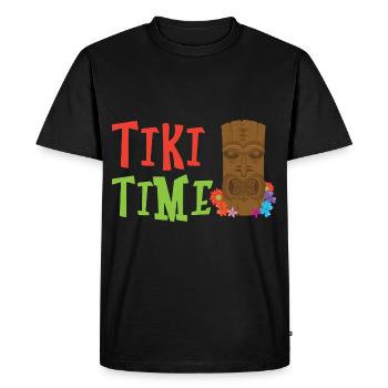 Tiki Time Tropical Drink Luau Party Tiki Bar - T-shirt Premium bio Homme - noir - Devant - Nico (187cm)