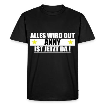 Anny Last Name First Name Birthday - Men's Premium Organic T-Shirt - black - Front - Nico (187cm)