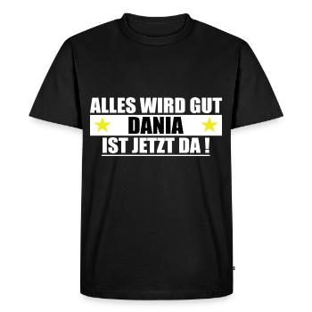 Dania Last Name First Name Birthday - Men's Premium Organic T-Shirt - black - Front - Nico (187cm)